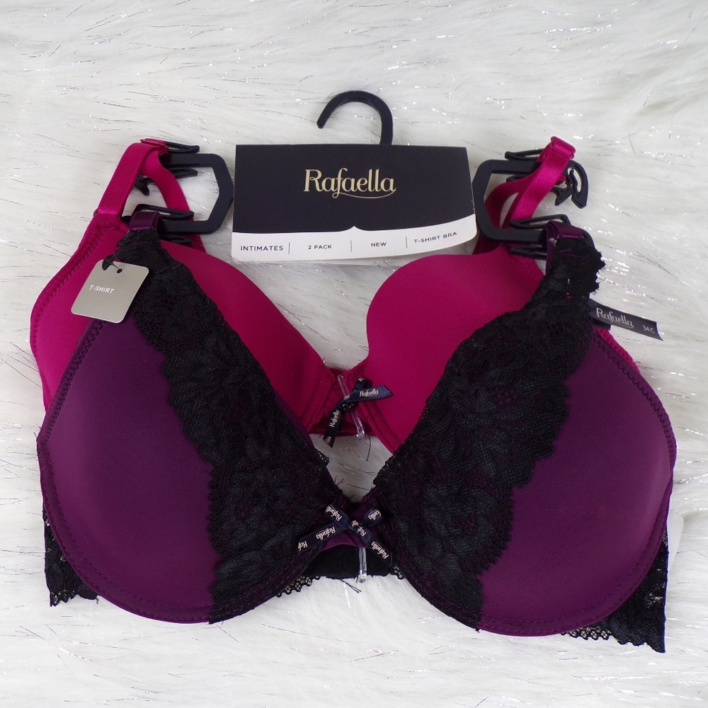 Raphaella Pack of 2 Inimates T-Shirt Bra SEXY!!